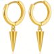 thumbnail image 1 of Aretes de Aro Colgantes con Picos Chapados en Oro de 14K para Mujer, Poste de Plata Esterlina 925 Hipoalergénico con Cono y Remache, Aretes Colgantes, Joyería Punk de Moda para Uso Diario y para, 1 of 8