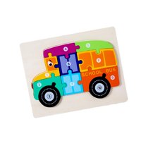 Magideal - Rompecabezas De Juguete De Madera, Rompecabezas Con Percepción De Color, Regalo De Cumpleaños, Juguete Educativo, Bloques Montessori Para Niños, Niños Auto