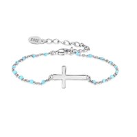 Heshpaws - Brazalete Cruz Religiosa De Plata De Ley