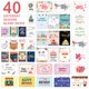 thumbnail image 2 of Tarjetas de cumpleaños Feela 320 unidades, 40 diseños, 4"x6", 2 of 7