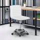 thumbnail image 5 of Silla Giratoria Ajustable Yaheetech de Cuero PU Blanca, 5 of 9