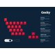 thumbnail image 2 of Set de keycaps Geeky perfil OEM con recubrimiento de goma, 23 teclas, rojo, 2 of 8