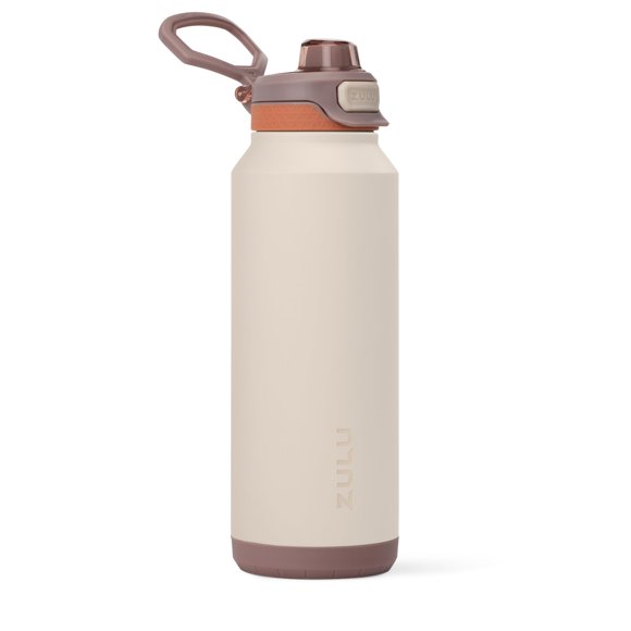Botella de Agua ZULU Powerfill Pro 1,2 L Acero Inoxidable Acabado Madera Flotante