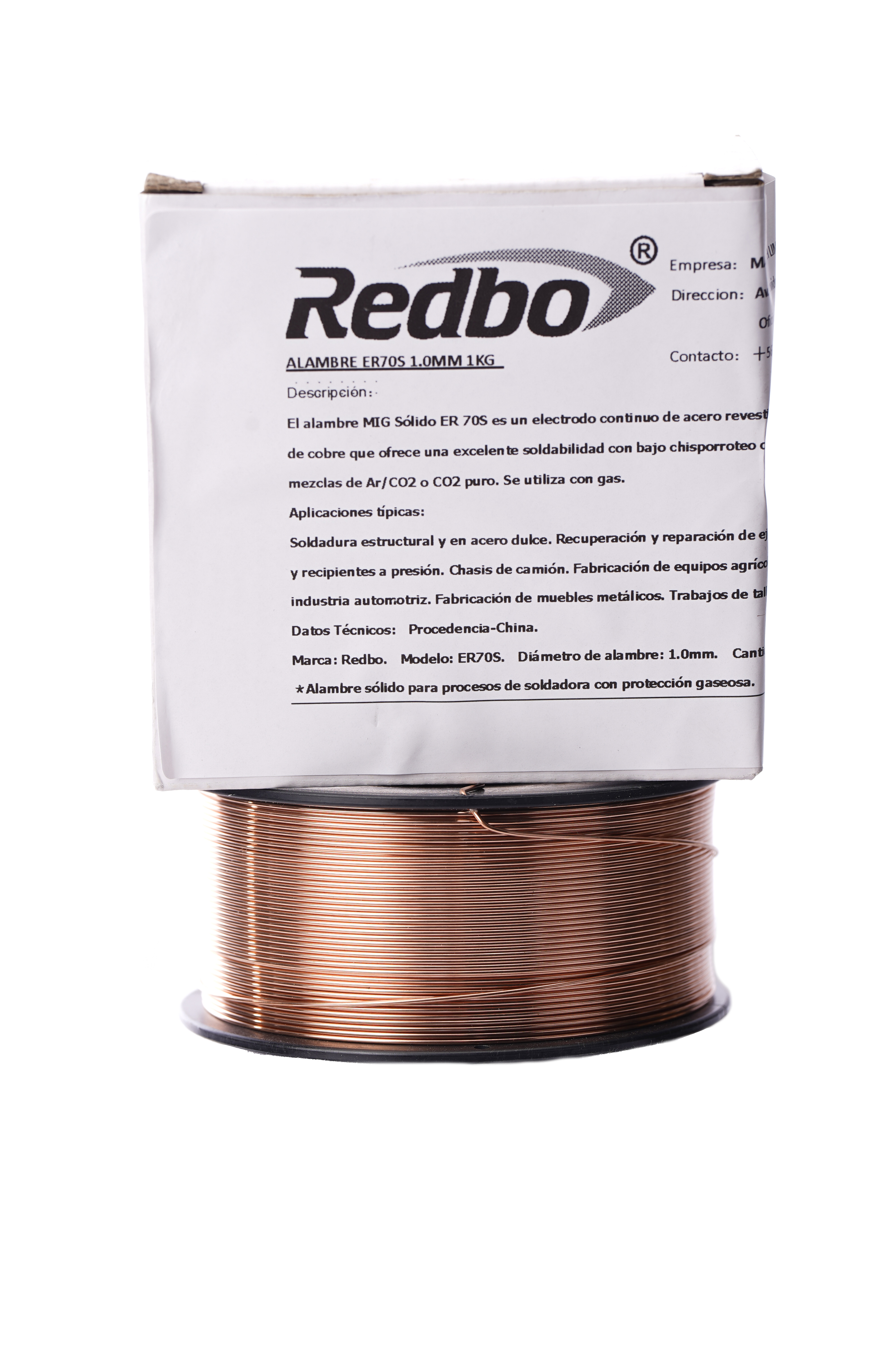 Redbo - Alambre Sólido Er70S-6 1.0Mm 1Kg