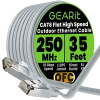 Cable Ethernet Gearit Cat6 10Gbps 10,5 M Plano Para Exterior