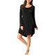 thumbnail image 1 of INSPIRE CHIC Pijamas para Mujer Cuello Redondo Manga Larga Ropa de Dormir Vestido de Descanso Suave S Negro, 1 of 6