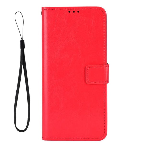 Funda tipo libro para Oukitel C38, cartera todo‑en‑uno, funda multifuncional con tarjetero y correa de muñeca desmontable