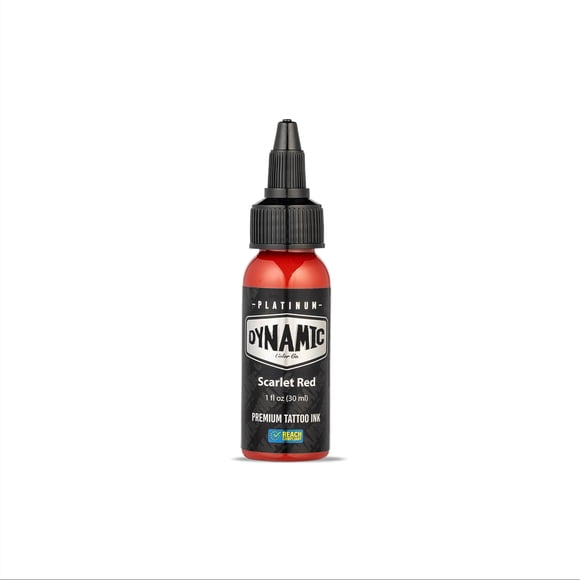 Tinta de tatuaje Dynamic Color Co Platinum Rojo Escarlata 30 ml