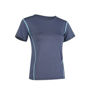 Samia - Polera Deportiva Básica Azul S