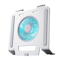 Magideal - Soporte Práctico Para Ordenador Portátil Con Ventilador, Soporte Para Ordenador Portátil De Aleación De Aluminio Para Dormitorio, Oficina De Viajes Al Plata