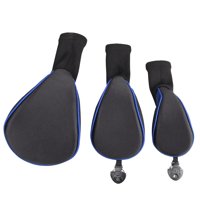 Ioensy - Juego De 3 Unidades De Fundas Para Cabeza De Palo De Golf, Juego De Fundas Para Cabeza De Palo De Golf, Malla De Cuello Largo Azul