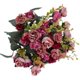 thumbnail image 3 of Xiao Hua Ramo de Decoración floral de Boda de 7 Tenedores y 21 Cabezas de Seda artificial con Flores Falsas, Hojas y Rosas, 2 Paquetes, Rosa Intenso, 3 of 4
