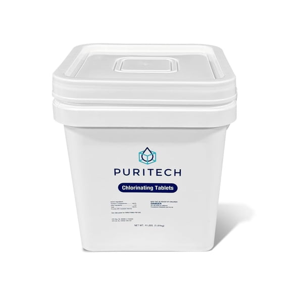 Tabletas de cloro para piscina Puri Tech de 3 pulgadas, 1,8 kg, disolución lenta