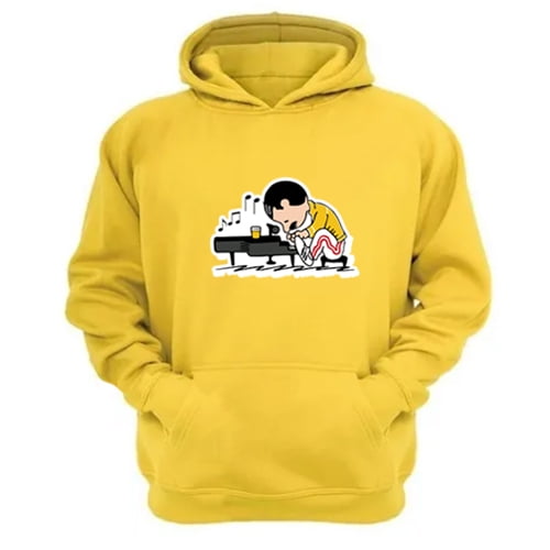 Genérico - Polerón Canguro Freddy Snoopy Amarillo Talla Xl Unisex