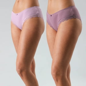 Pack 2X Pantaleta Rib Sin Costuras Mujer Flores 25197-209