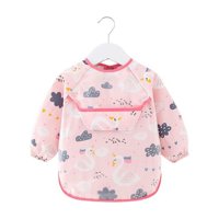 Babyluna - Delantal Babero Manga Larga Impermeable Para Niños Rosa