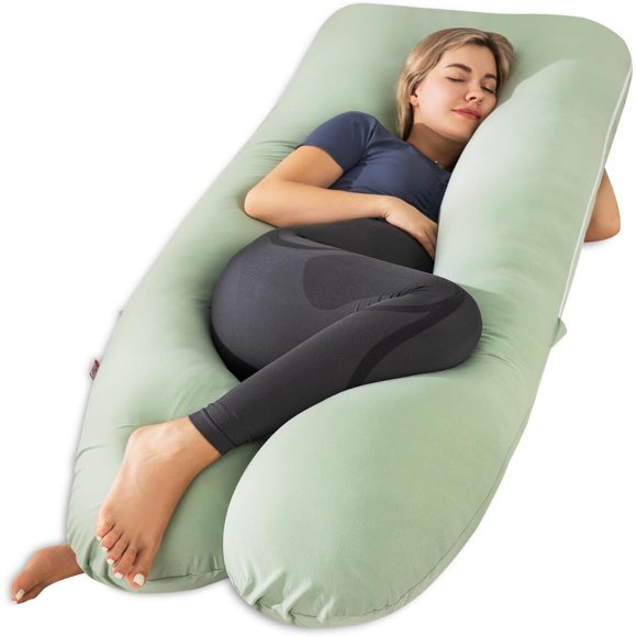 Almohada de Embarazo Meiz en U de 140 cm con Funda de Bambú Enfriante