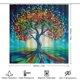 thumbnail image 2 of Árbol de la vida-theme 4-Piece Shower Curtain Set with Rugs, Waterproof Bathroom Decor Set Includes Bath Mat, U-Shaped Rug, Toilet Lid Cover and Curtain with Hooks, 2 of 6