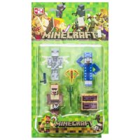 Genérico - Juguete Figuras Set Minecraft Cube 4 4 Piezas Accesorios