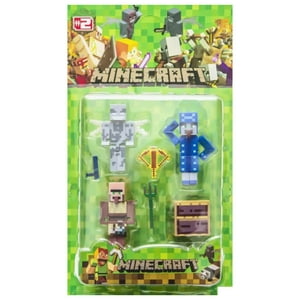 Genérico - Juguete Figuras Set Minecraft Cube 4 4 Piezas Accesorios