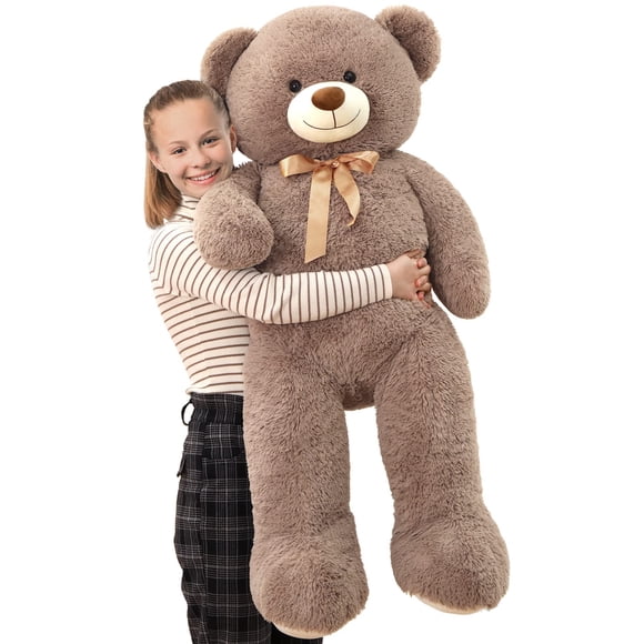 Peluche con forma de oso de peluche Tezituor, tamaño grande, 132 cm, color marrón