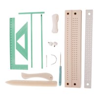 Bothyi - Kit De Encuadernación De Libros Regla Recta Curred Pin Booking Kit Herramientas De Inicio Conjunto De Herramientas