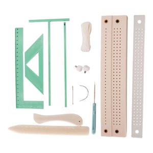 Bothyi - Kit De Encuadernación De Libros Regla Recta Curred Pin Booking Kit Herramientas De Inicio Conjunto De Herramientas