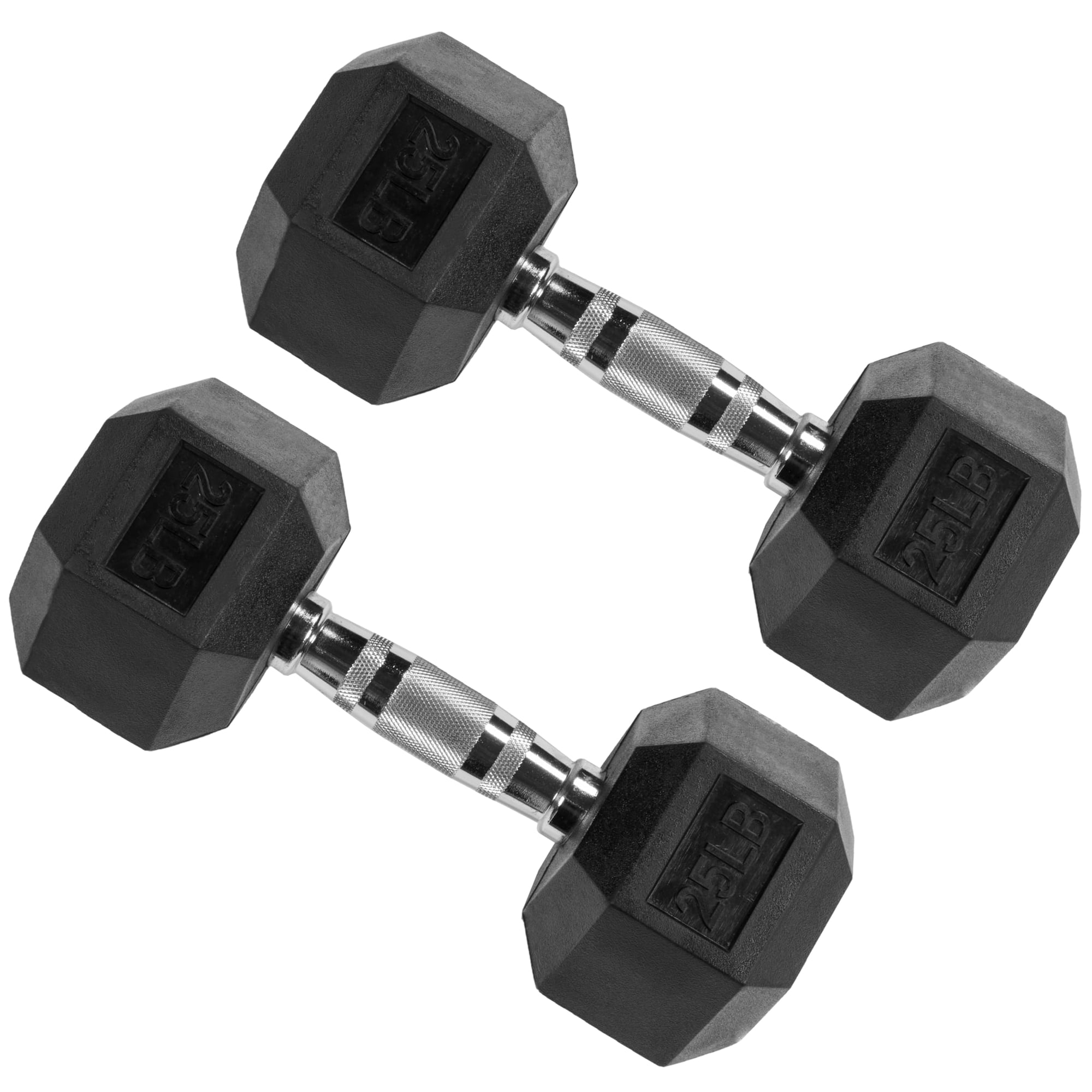 Par De Mancuernas Hexagonales Signature Fitness 11 Kg Con Recubrimiento De Goma