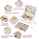 thumbnail image 3 of Caja de joyería BOOVO de 5 niveles, cuero PU blanco, 3 of 7