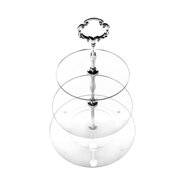 Soportes para Cupcakes para Postre, Bandeja para Servir Bodas, Plato de Fruta, Plato Duradero Ligero de Lujo para Servir Cupcakes para Vacaciones , 3 niveles, 10 cm a 15 cm 10 cm a 15 cm a 20 cm
