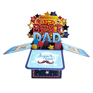 Bothyi - Tarjeta Del Día Del Padre Con Nota De Mensaje Tarjeta De Cumpleaños Del Padre Para Hombres Papá Padrastro