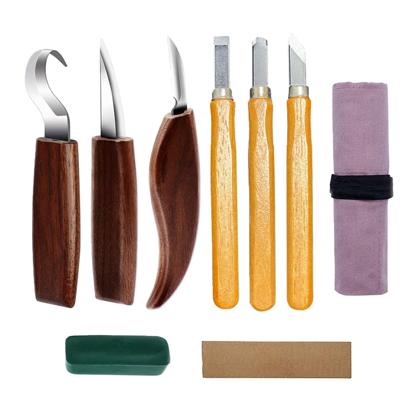 Bothyi - Juego De Herramientas Para Tallar Madera, Herramienta Manual Para Carpintería, Cortador De Detalles, Bricolaje, Adultos, Juego De 9 Piezas