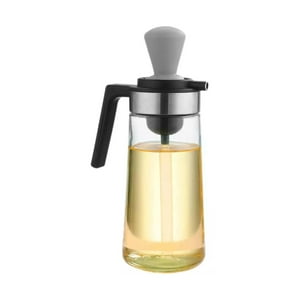 Total E-Commerce - Aceitero De Vidrio 550Ml Antigoteo Con Brocha De Silicona