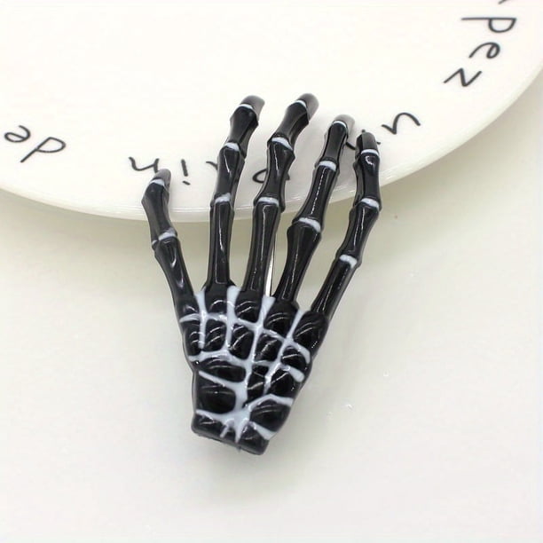 Punk Style Skeleton Claw Hair Clip for Women - Perfect for Halloween and Gothic Style Hair Accessories