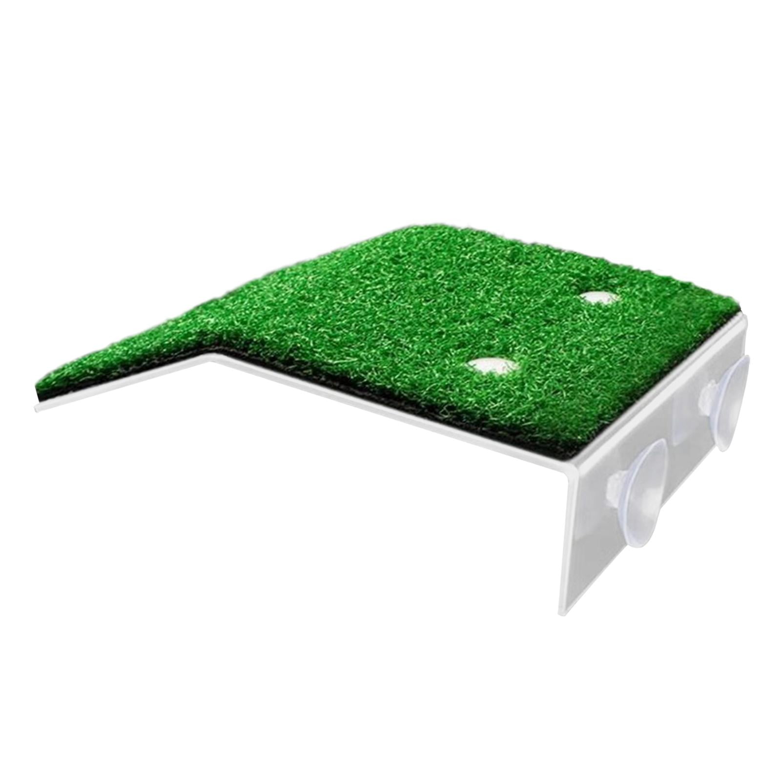 Magideal - De Descanso Para Tortugas, Estante Para Escalar, Rampa Para Tortugas De Césped Artificial Para Ranas, Dragones Barbudos, Animales Semiacuát L