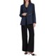 thumbnail image 2 of Blazers a Rayas con Solapa y Decoración de Cadena de Manga Larga para Mujer INSPIRE CHIC L Azul Marino, 2 of 5
