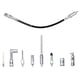 thumbnail image 1 of Juego de acopladores de grasa 9x Adaptadores de accesorios Zerk Aleación de acero resistente con manguera flexible Juego de conexión de accesorios de, 1 of 5