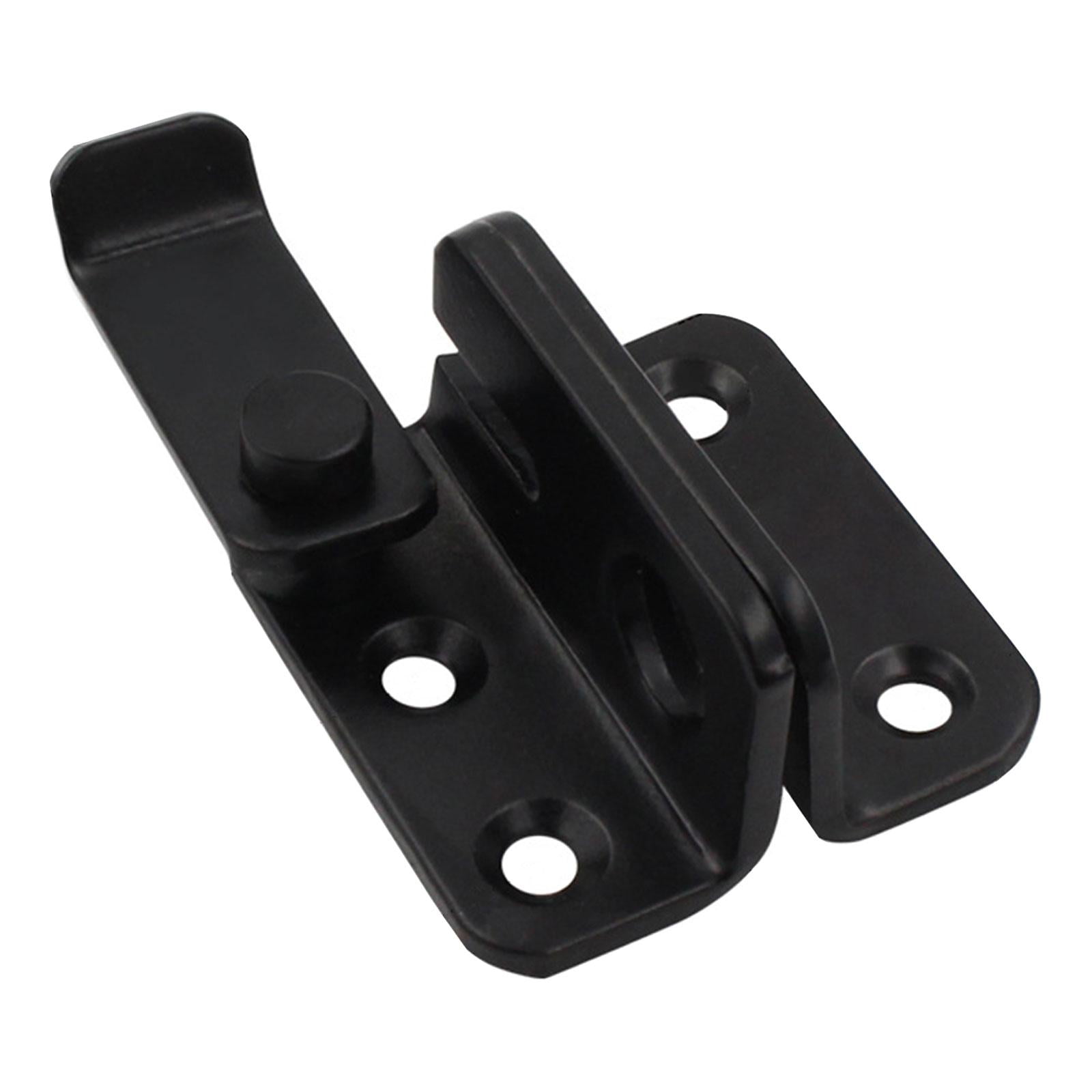 Bothyi - Pestillo Abatible Para Puerta, Pestillo De Seguridad Para Puerta, Cierre Para Ventana De Garaje, Granero, Negro, S, Abierto A La Izquierda