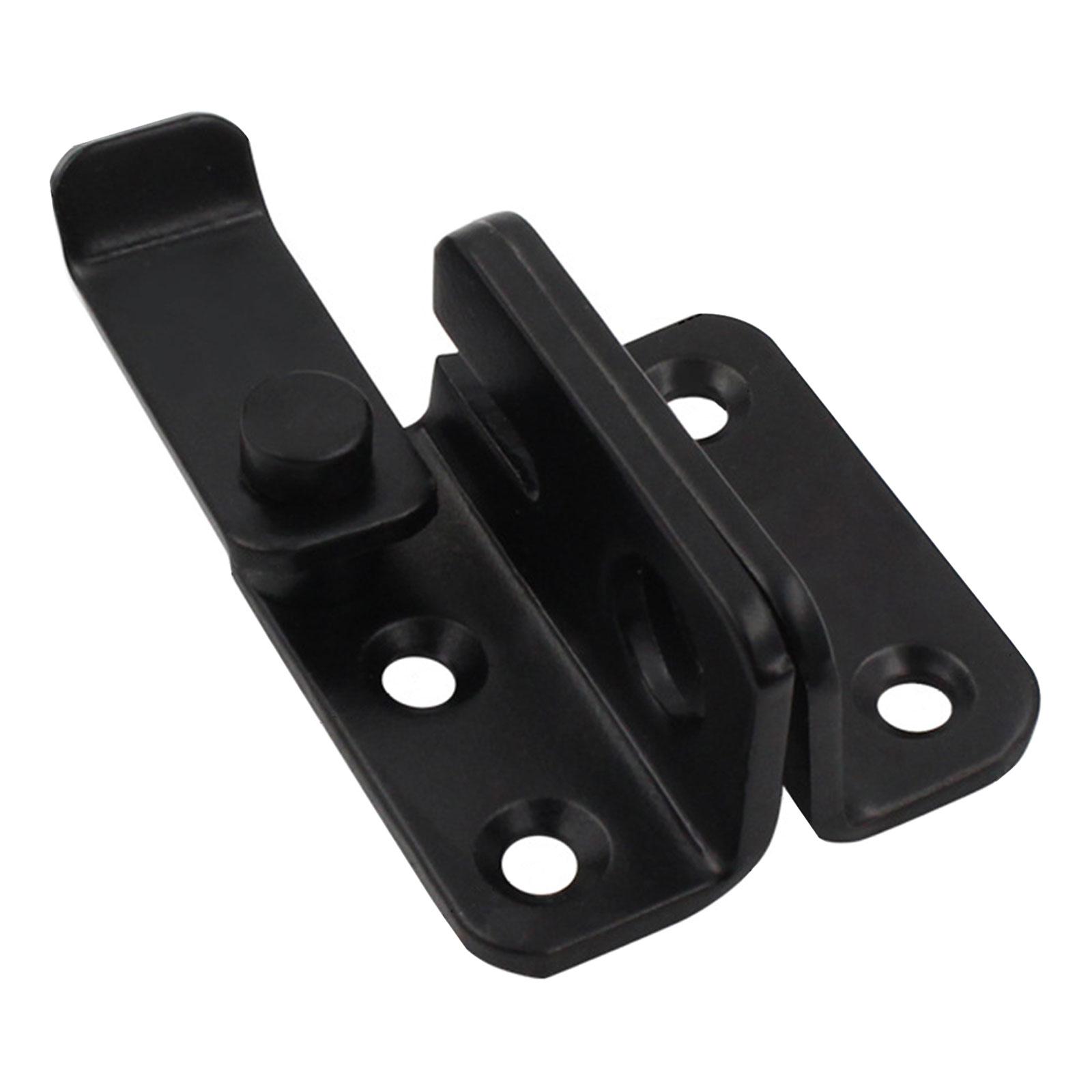 Bothyi - Pestillo Abatible Para Puerta, Pestillo De Seguridad Para Puerta, Cierre Para Ventana De Garaje, Granero, Negro, S, Abierto A La Izquierda