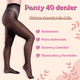 thumbnail image 3 of Panty elasticada 40 denier L-XL negro café, 3 of 3