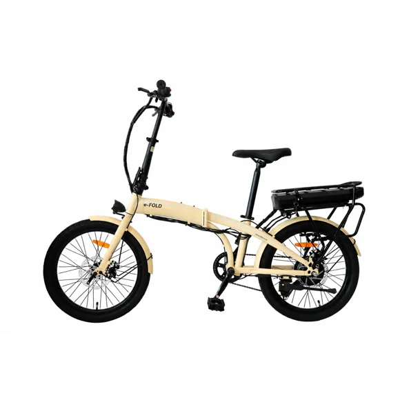 Bicicleta Eléctrica Plegable Ebicis E-FOLD Crema