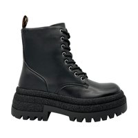 Danicolle Calzado - Botín Negro Urbano Con Cierre Y Cordones Danicolle