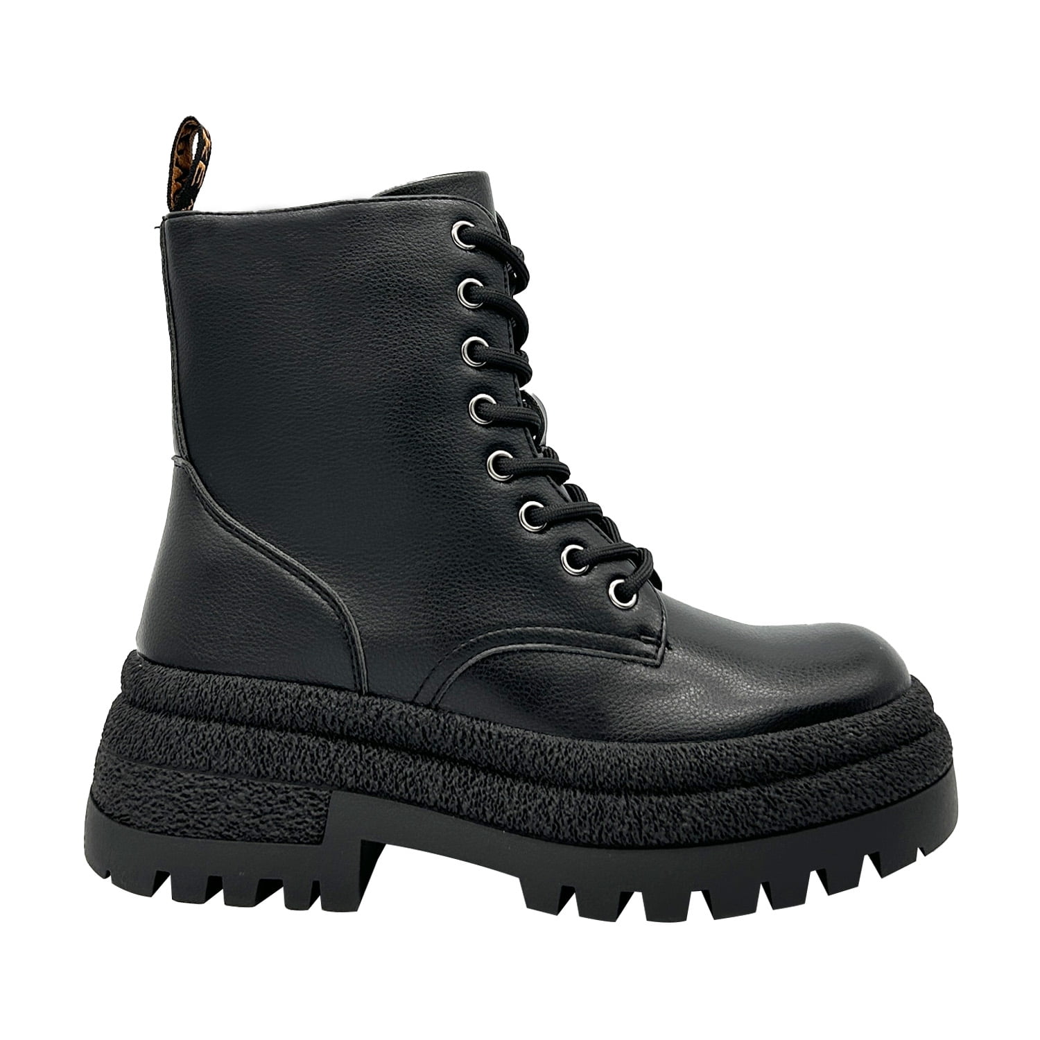 Danicolle Calzado - Botín Negro Urbano Con Cierre Y Cordones Danicolle