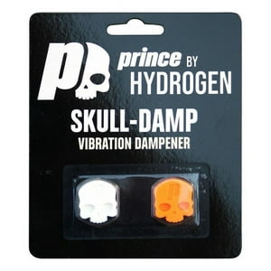 Antivibrador Prince Calavera Blanco/Naranjo