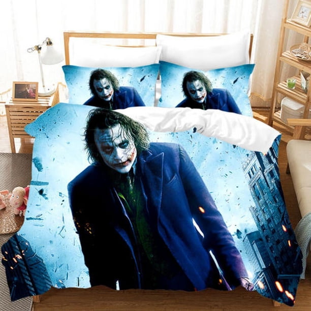 Joker Teens Gifts B Quilt Duvet Cover Set Comforter Cover Bedspread 3-Piece Bedding Set