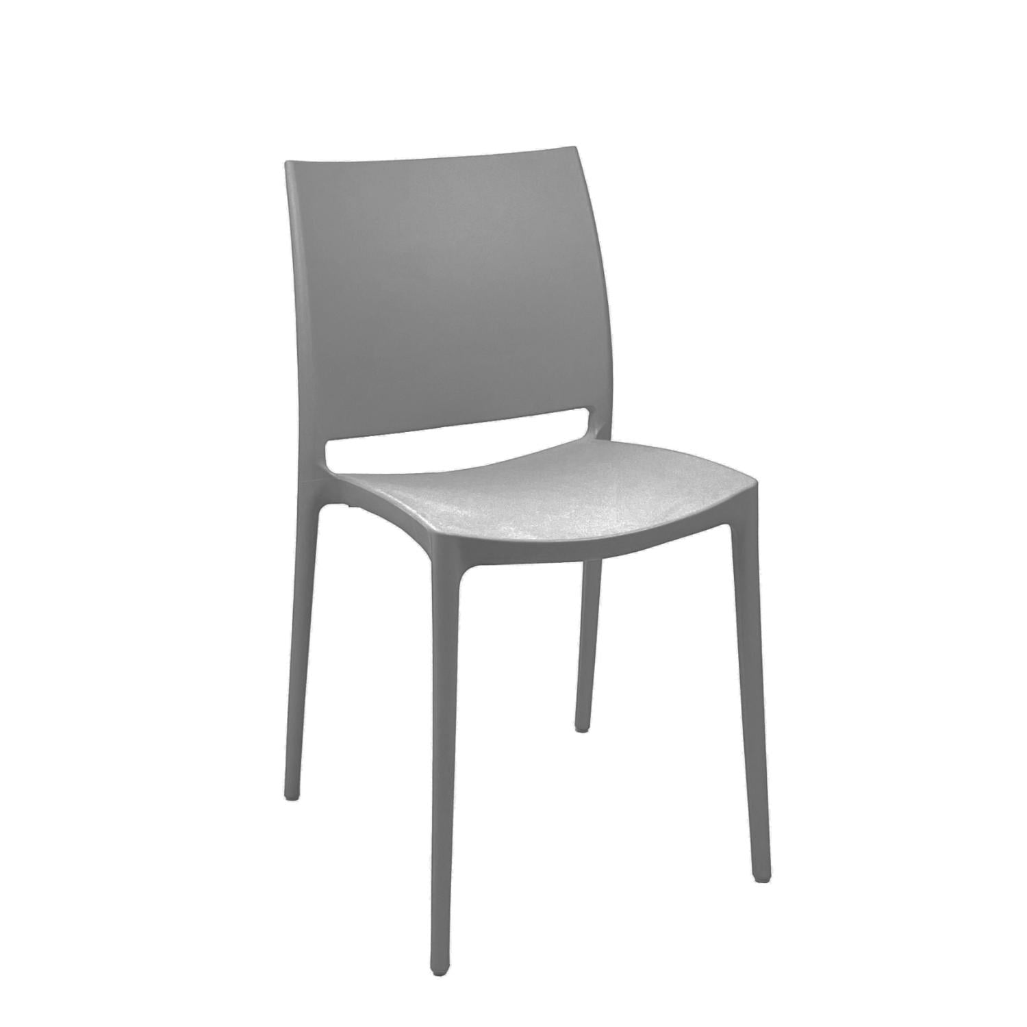 Silla Plástico Apilable Deco Dresden Gris Escandinavia Gris Tamaño Único