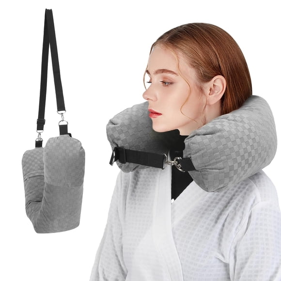 Almohada Cervical NK HealthCare Rellenable Gris Ajedrezado