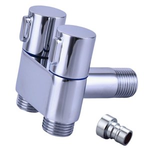 Bothyi - Válvula De Llenado De Rosca G1/2, Lavabo De Agua, Válvula De Cierre De Ángulo De 3 Vías Con 1 Pico