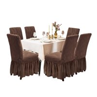 Genérica - Pack 6 Fundas Sillas Turcas Con Diseño Hojas H3