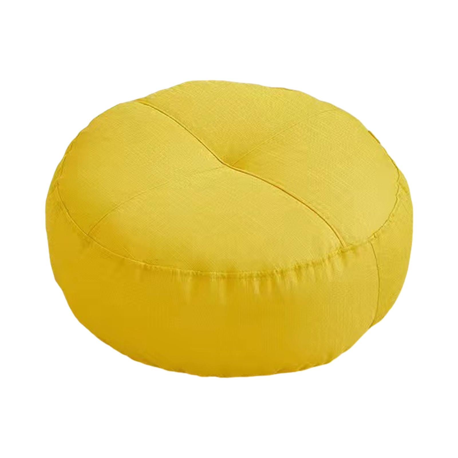 Magideal - Cojín Redondo Para El Suelo, Cojín Para Asiento, Pequeño Cojín De Meditación De Primera Calidad, Almohada De Suelo Para Meditación Para Yoga, Sofá Amarillo